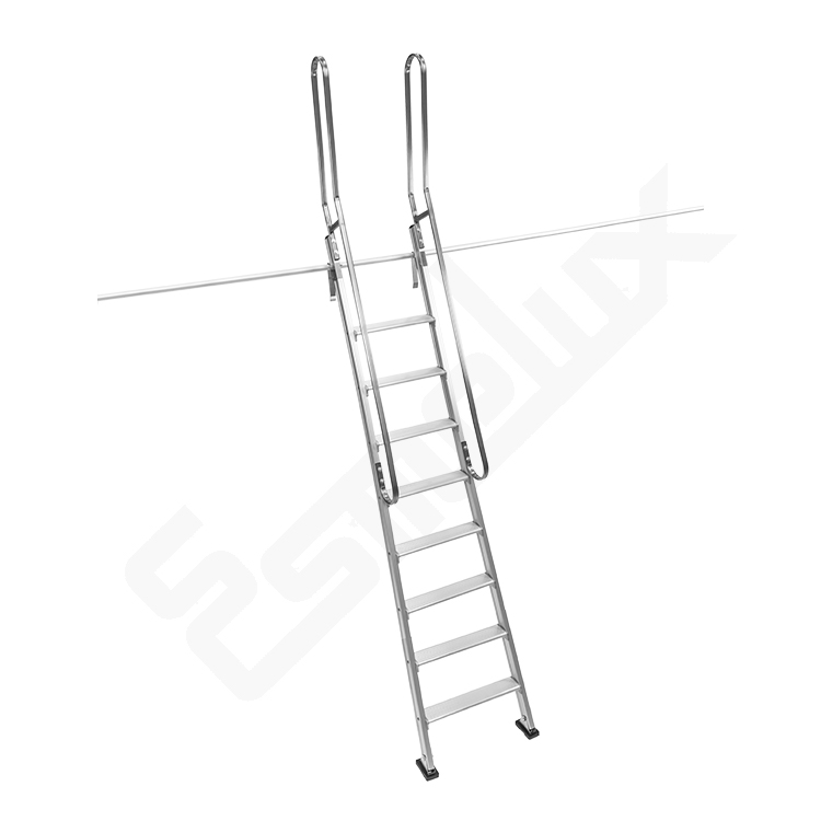Escalera de aluminio con 8 pelda�os antideslizantes